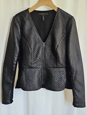BCBGMaxAzria Faux Leather Diamond Quilted Pearson Jacket